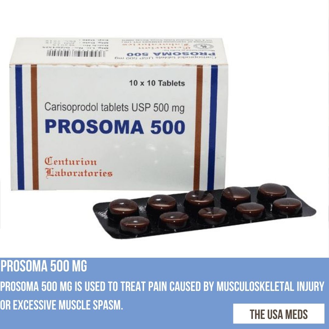 Prosoma 500 MG (Carisoprodol) Online – The USA Meds